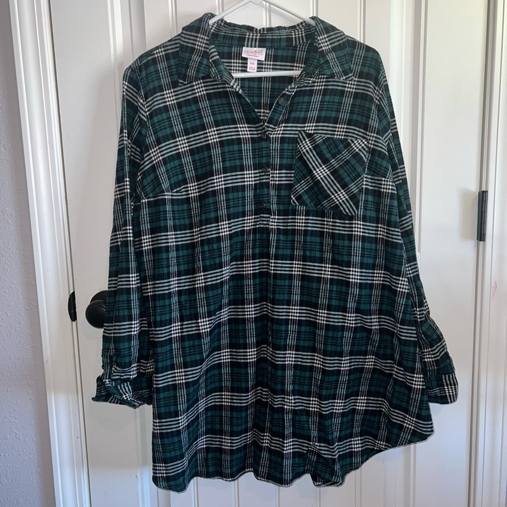 Isabel Maternity plaid tunic